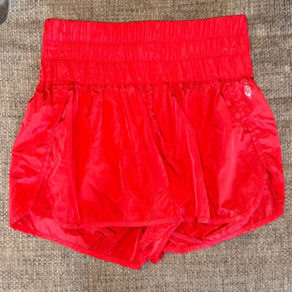 EUC Red Free People Movement Shorts